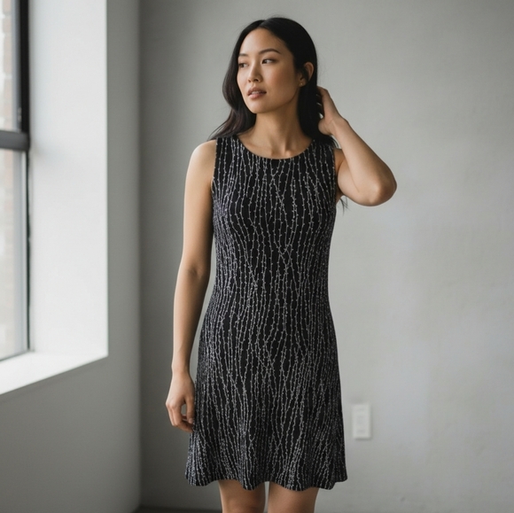 All that Jazz Dresses & Skirts - All That Jazz Vintage Mini Dress 90's Black White Slinky Sexy Goth Stretch S